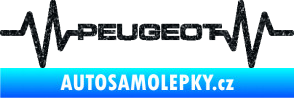 Samolepka Srdeční tep 053 Peugeot Ultra Metalic černá