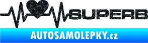 Samolepka Srdeční tep 072 pravá Superb Ultra Metalic černá