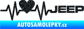 Samolepka Srdeční tep 080 pravá Jeep Ultra Metalic černá