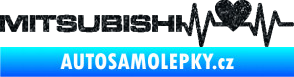 Samolepka Srdeční tep 082 levá Mitsubishi Ultra Metalic černá