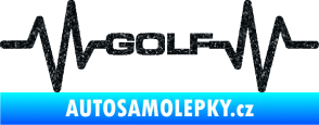 Samolepka Srdeční tep 085 Volkswagen Golf Ultra Metalic černá