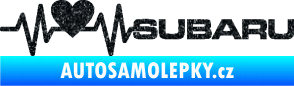 Samolepka Srdeční tep 086 pravá Subaru Ultra Metalic černá