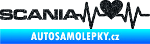 Samolepka Srdeční tep 090 levá Scania Ultra Metalic černá
