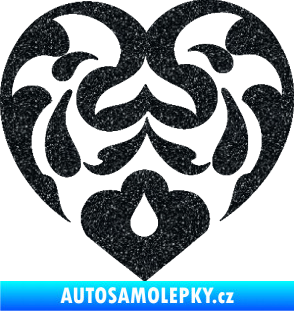 Samolepka Srdíčko 007 Ultra Metalic černá