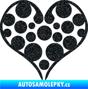 Samolepka Srdíčko 008 Ultra Metalic černá