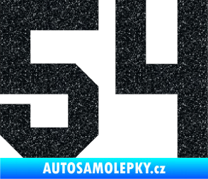 Samolepka Startovní číslo 54 Ultra Metalic černá