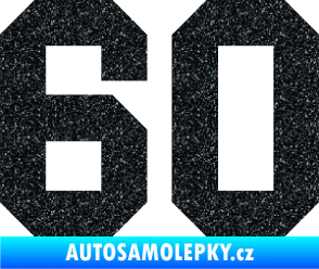 Samolepka Startovní číslo 60 Ultra Metalic černá