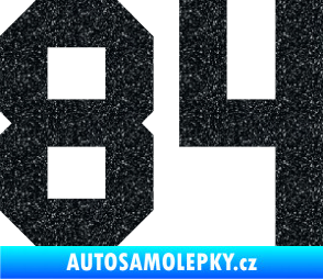Samolepka Startovní číslo 84 Ultra Metalic černá