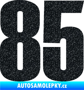 Samolepka Startovní číslo 85 typ 2     Ultra Metalic černá