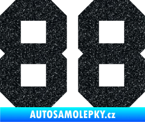 Samolepka Startovní číslo 88 Ultra Metalic černá