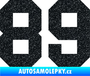 Samolepka Startovní číslo 89 Ultra Metalic černá
