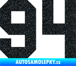 Samolepka Startovní číslo 94 Ultra Metalic černá