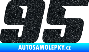 Samolepka Startovní číslo 95 typ 6 Ultra Metalic černá