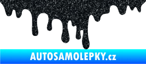 Samolepka Stékající skvrna 002 levá krevní cákanec Ultra Metalic černá