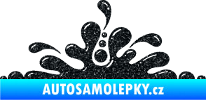 Samolepka Stékající skvrna 003 levá kaňka Ultra Metalic černá