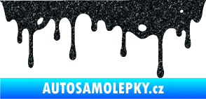 Samolepka Stékající skvrna 004 pravá Ultra Metalic černá