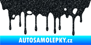 Samolepka Stékající skvrna 005 levá Ultra Metalic černá