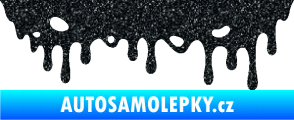 Samolepka Stékající skvrna 006 pravá Ultra Metalic černá