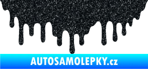 Samolepka Stékající skvrna 007 levá Ultra Metalic černá