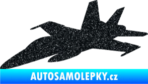 Samolepka Stíhací letoun 001 levá Ultra Metalic černá