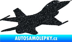 Samolepka Stíhací letoun 004 pravá Ultra Metalic černá