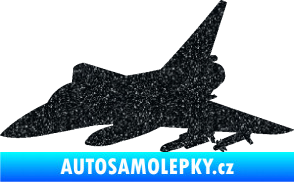Samolepka Stíhací letoun 005 levá Ultra Metalic černá