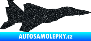 Samolepka Stíhací letoun 006 pravá Ultra Metalic černá