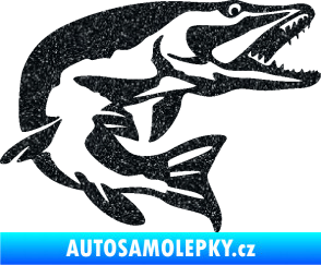 Samolepka Štika 001 pravá Ultra Metalic černá