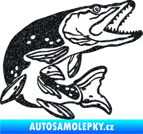 Samolepka Štika 002 pravá Ultra Metalic černá