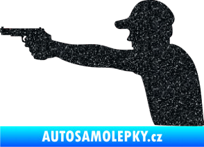 Samolepka Střelec silueta 001 levá Ultra Metalic černá
