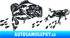 Samolepka Sumec 005 levá se žábou Ultra Metalic černá