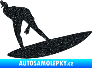 Samolepka Surfař 001 pravá Ultra Metalic černá