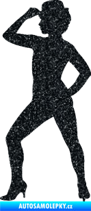 Samolepka Tanec 007 levá jazz tanečnice Ultra Metalic černá