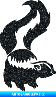 Samolepka Tchoř 002 pravá zvednutý ocas Ultra Metalic černá