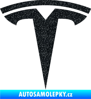 Samolepka Tesla - znak Ultra Metalic černá