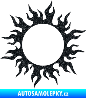 Samolepka Tetování 116 slunce s plameny Ultra Metalic černá