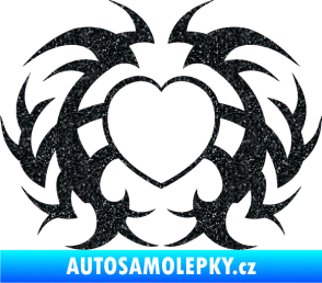 Samolepka Tetování 121 srdce Ultra Metalic černá