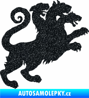 Samolepka Trojhlavý pes kerberos 002 pravá Ultra Metalic černá