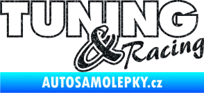 Samolepka Tuning racing obrys Ultra Metalic černá
