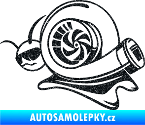 Samolepka Turbo šnek 004 levá Ultra Metalic černá