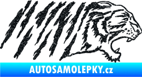 Samolepka Tygr 004 pravá Ultra Metalic černá