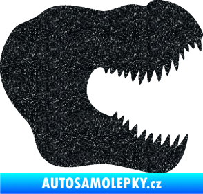 Samolepka Tyrannosaurus Rex lebka 001 pravá Ultra Metalic černá
