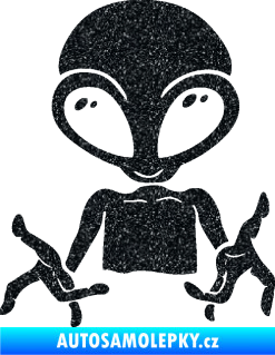 Samolepka UFO 006 levá Ultra Metalic černá