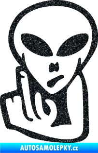 Samolepka UFO 008 levá Ultra Metalic černá