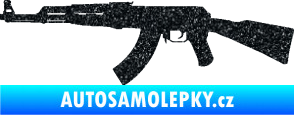 Samolepka Útočná puška AK 47 levá Ultra Metalic černá