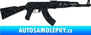Samolepka Útočná puška AK 47 pravá Ultra Metalic černá