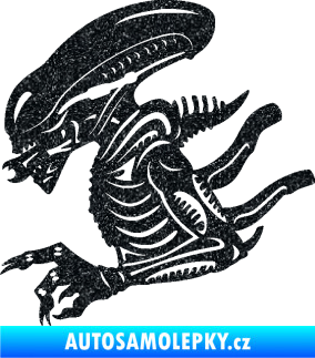 Samolepka Vetřelec 002 levá Ultra Metalic černá