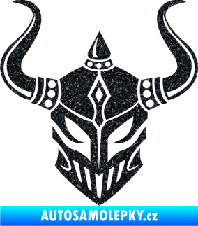 Samolepka Vikingská helma Ultra Metalic černá