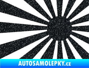 Samolepka Vlajka Japonsko 002 pravá JDM Ultra Metalic černá