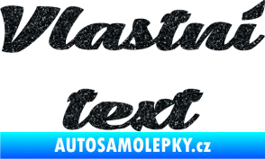 Samolepka Vlastní text - Low Casat Ultra Metalic černá